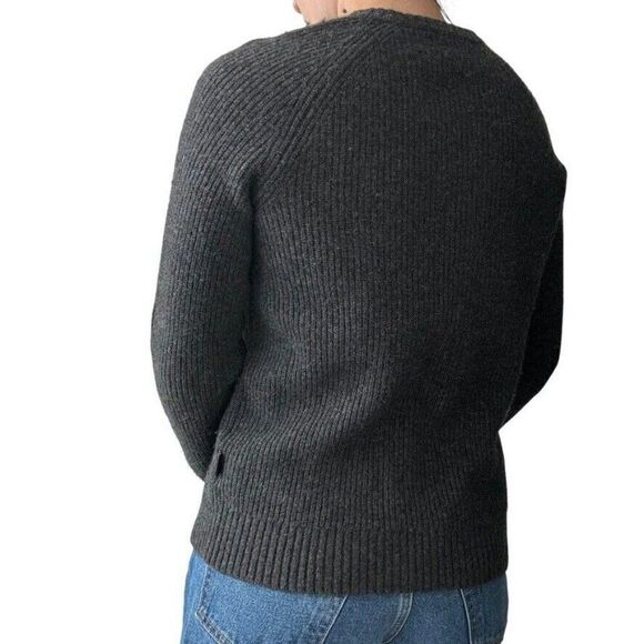 Patagonia Womens Charcoal Gray Recycled Wool Ribbed Sweater XS - Picture 5 of 6